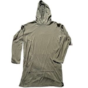 FOREVER 21 OLIVE GREEN LONG SLEEVED HOODIE DRESS SIZE SMALL